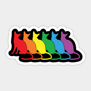 Rainbow cats Sticker